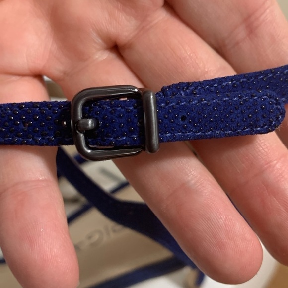 Via Spiga NIB Leesa Lapis Leather Suede Crisscross Ankle Open Toe Party Heels 8M - Picture 15 of 17